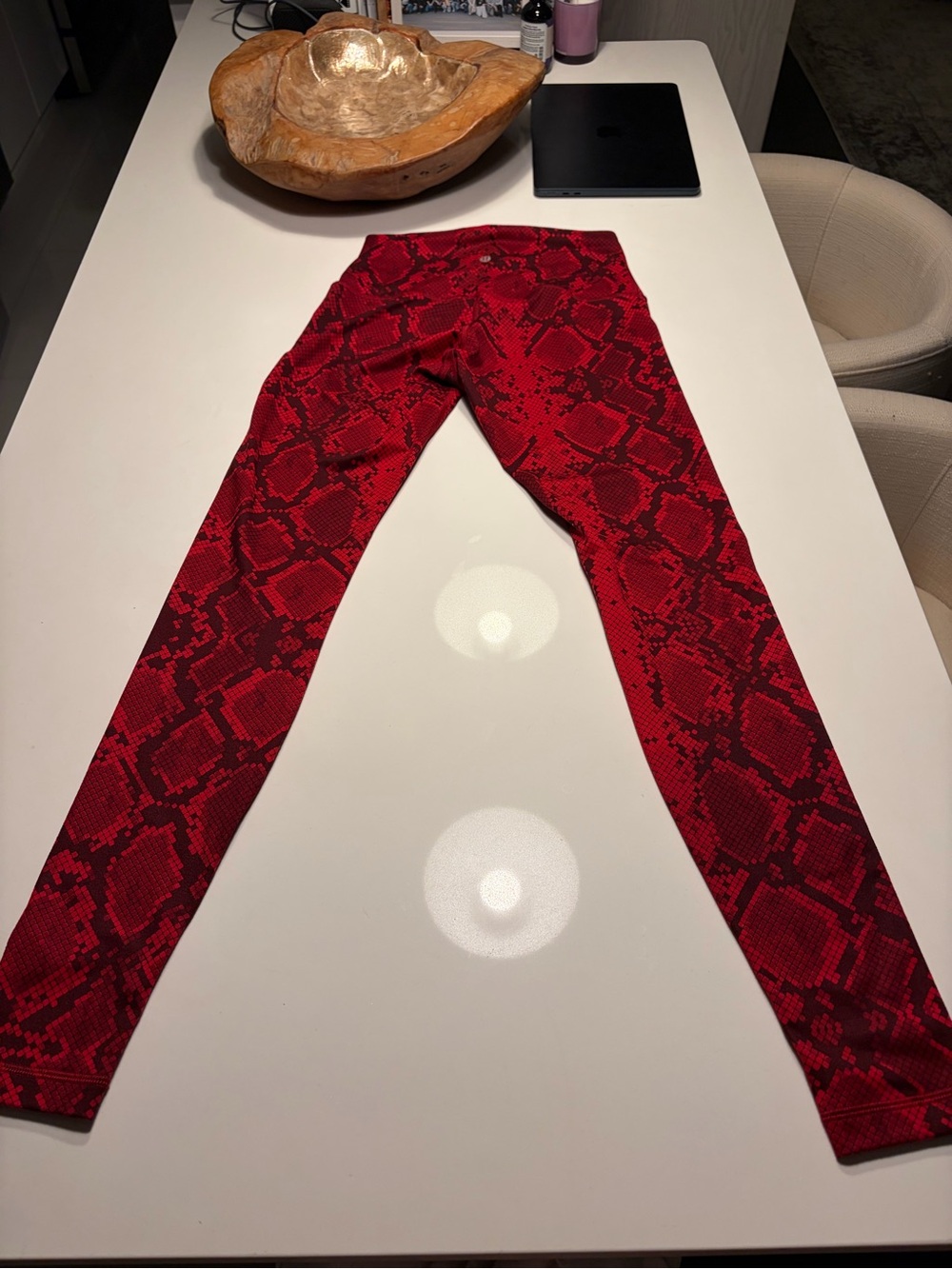 lululemon athletica Red Snake-Print Leggings